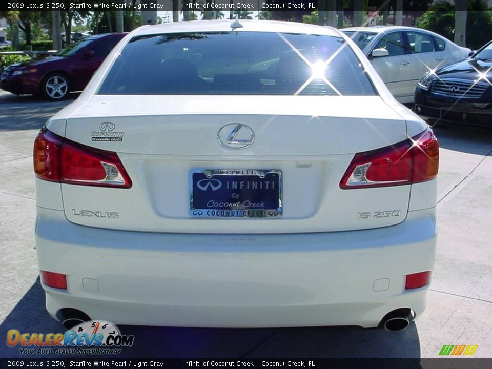 2009 Lexus IS 250 Starfire White Pearl / Light Gray Photo #4