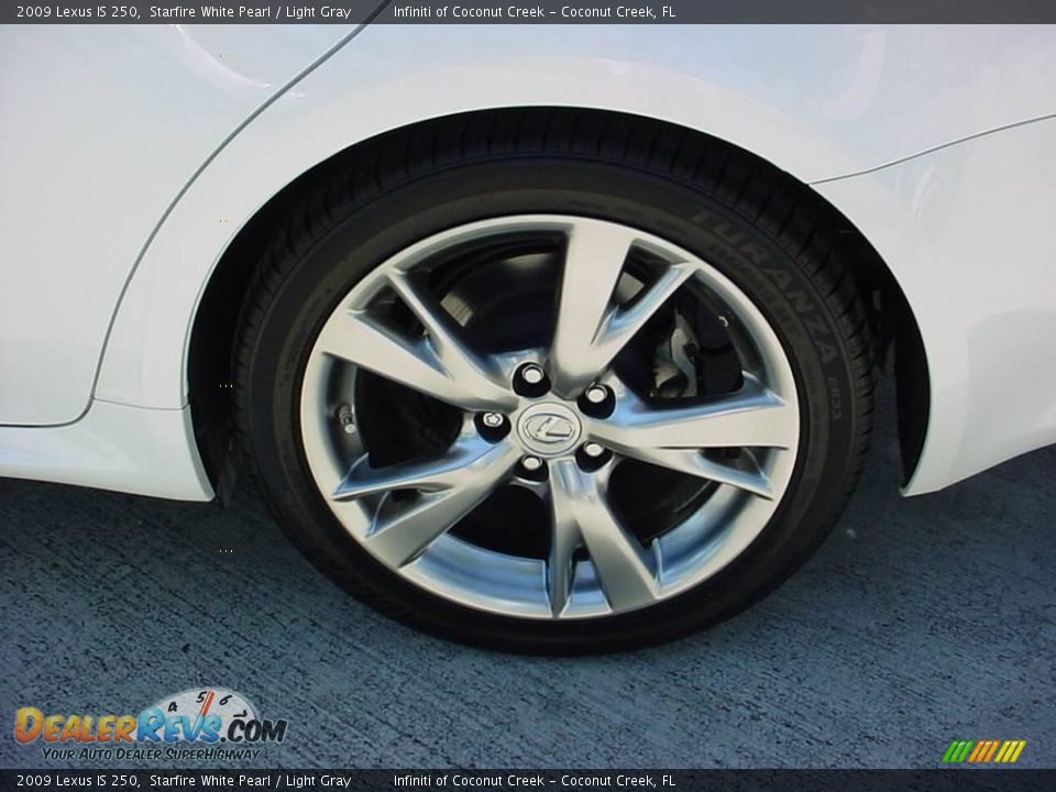 2009 Lexus IS 250 Starfire White Pearl / Light Gray Photo #13
