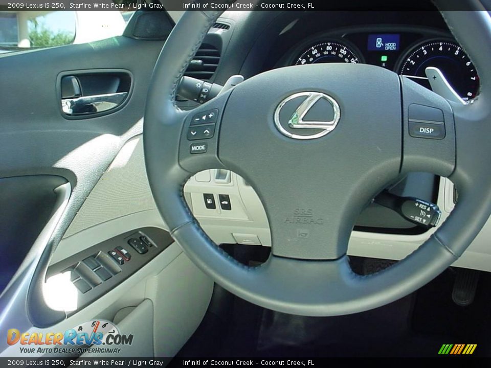 2009 Lexus IS 250 Starfire White Pearl / Light Gray Photo #22
