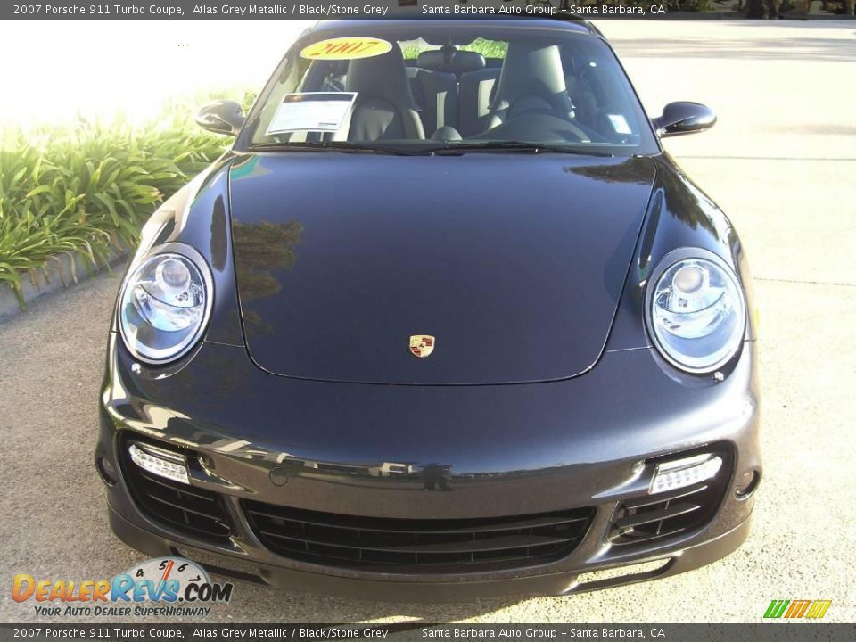 2007 Porsche 911 Turbo Coupe Atlas Grey Metallic / Black/Stone Grey Photo #2
