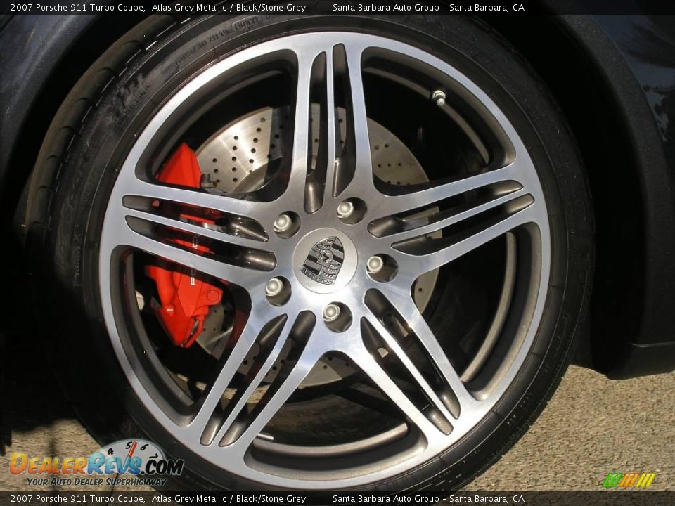2007 Porsche 911 Turbo Coupe Atlas Grey Metallic / Black/Stone Grey Photo #5