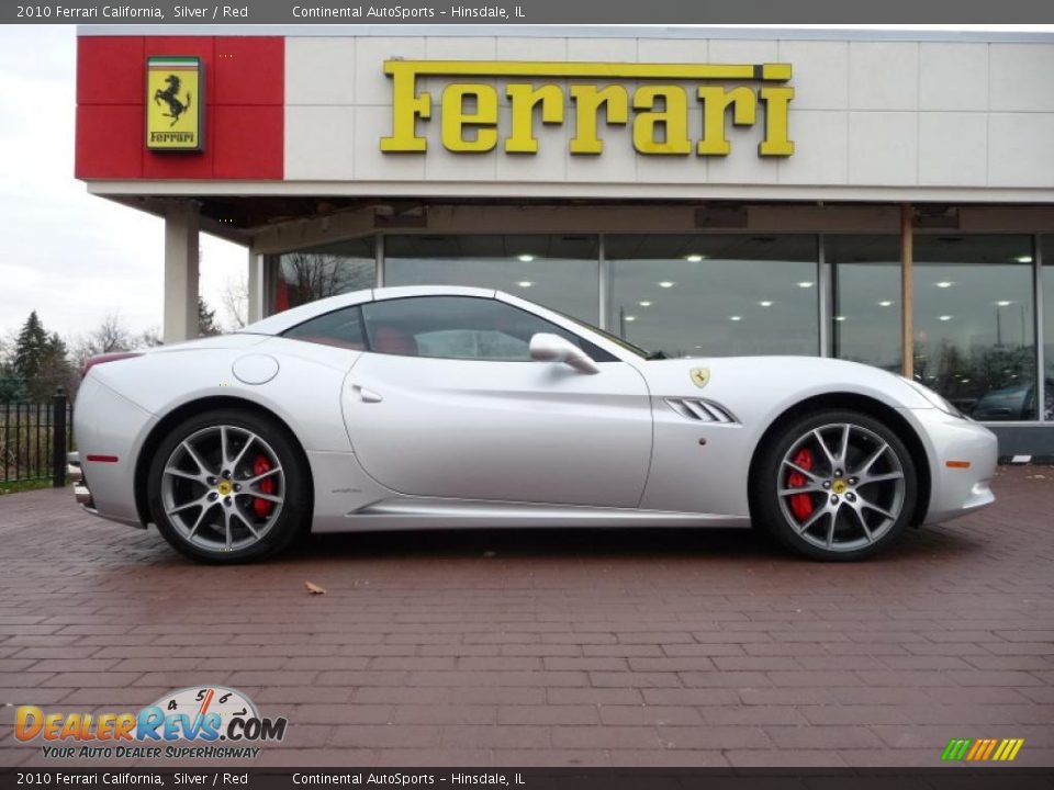 2010 Ferrari California Silver / Red Photo #1