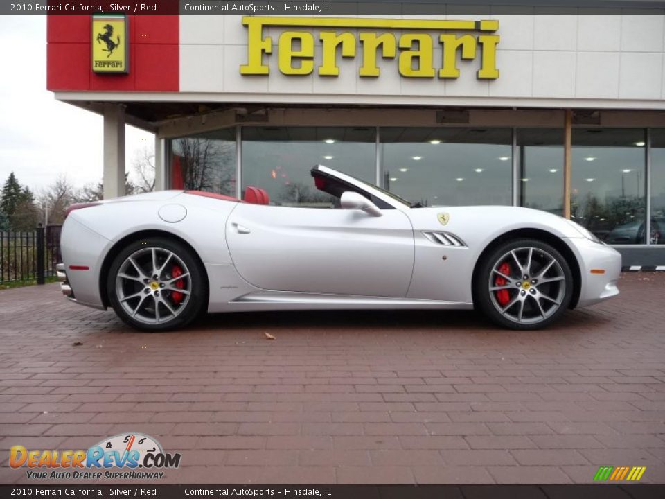 2010 Ferrari California Silver / Red Photo #2