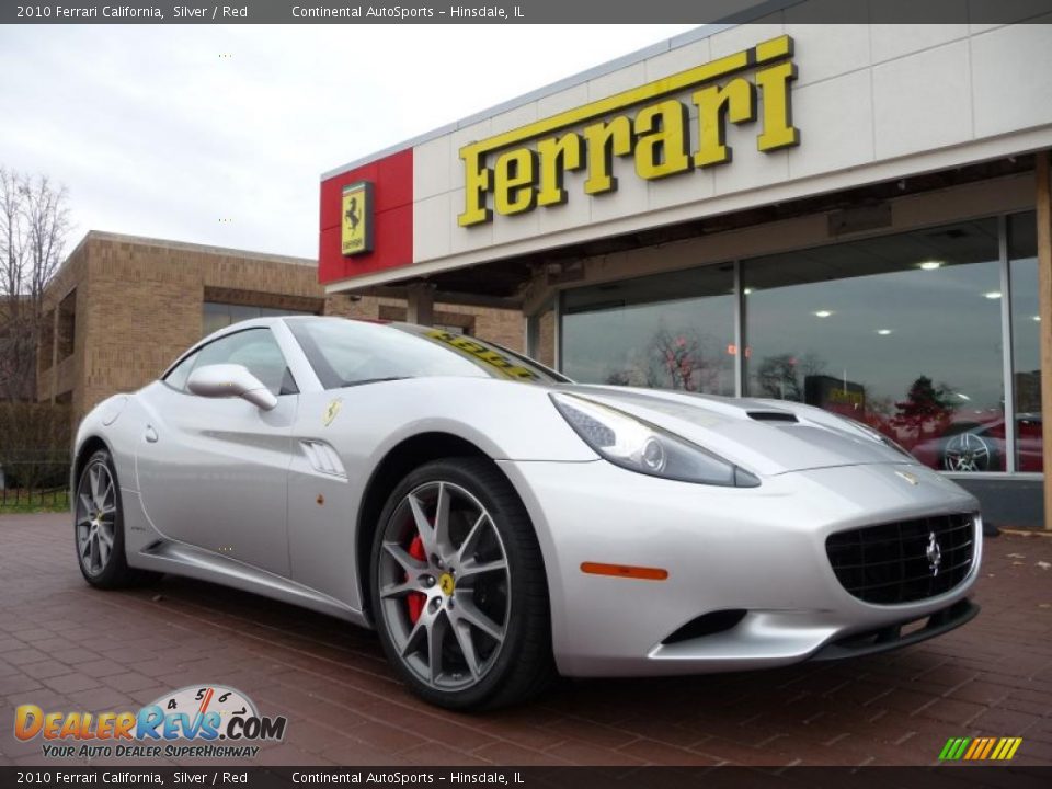 2010 Ferrari California Silver / Red Photo #3