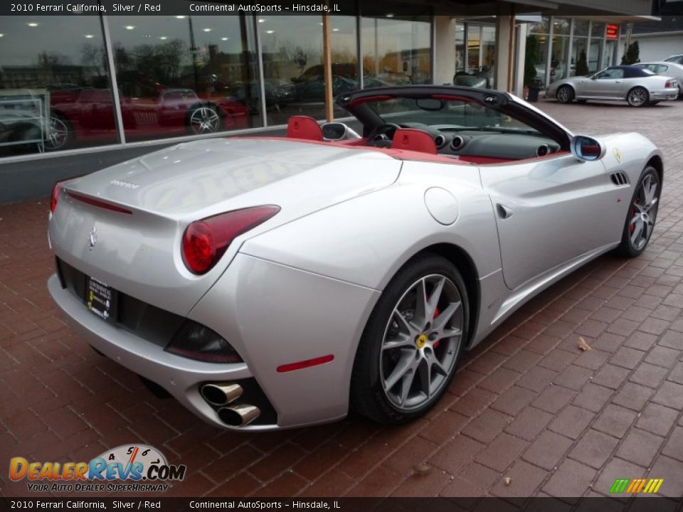 2010 Ferrari California Silver / Red Photo #7
