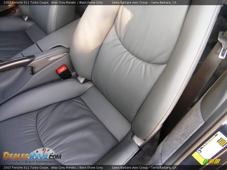 2007 Porsche 911 Turbo Coupe Atlas Grey Metallic / Black/Stone Grey Photo #16