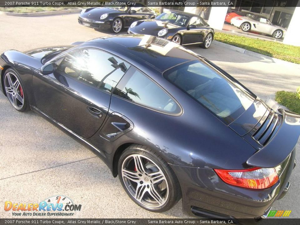 2007 Porsche 911 Turbo Coupe Atlas Grey Metallic / Black/Stone Grey Photo #18