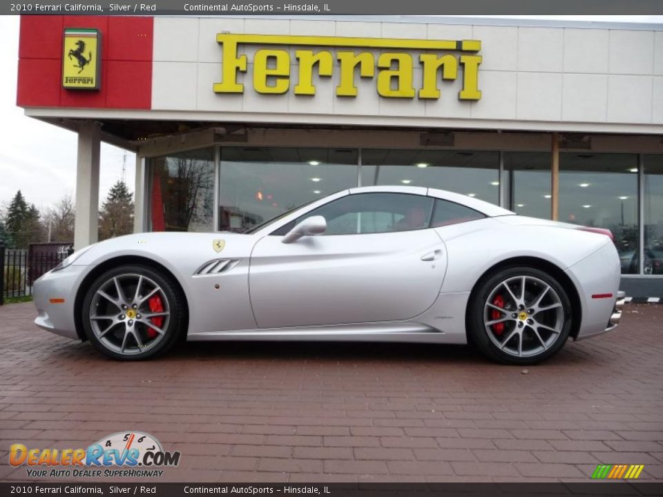 2010 Ferrari California Silver / Red Photo #14