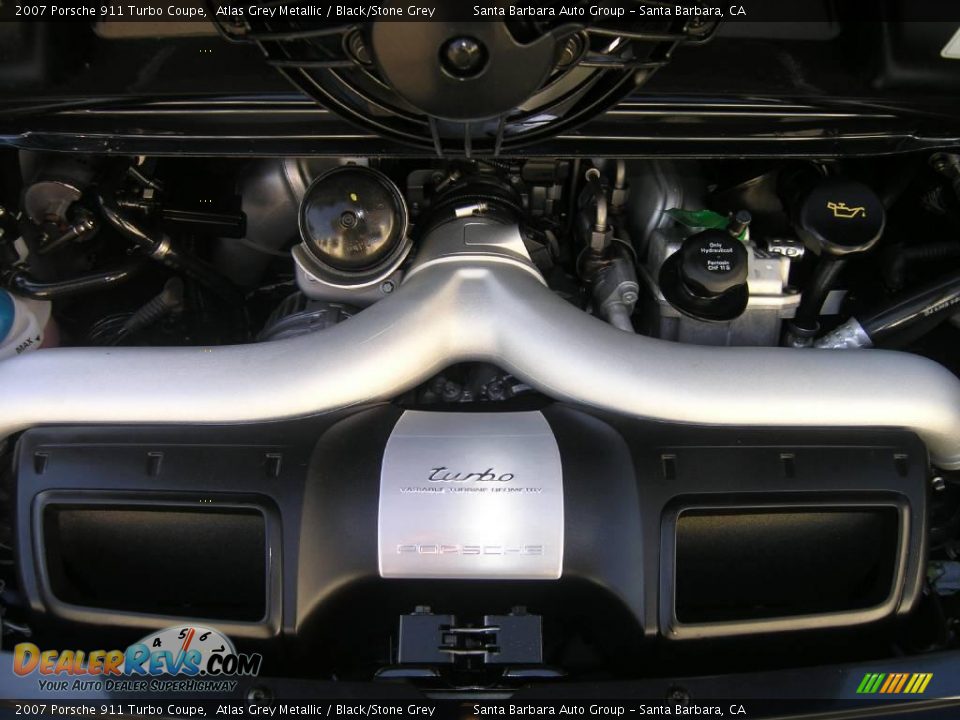 2007 Porsche 911 Turbo Coupe Atlas Grey Metallic / Black/Stone Grey Photo #20
