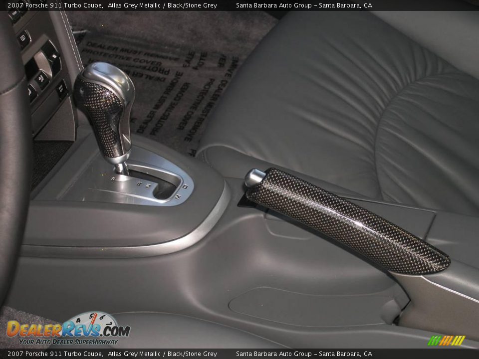 2007 Porsche 911 Turbo Coupe Atlas Grey Metallic / Black/Stone Grey Photo #23
