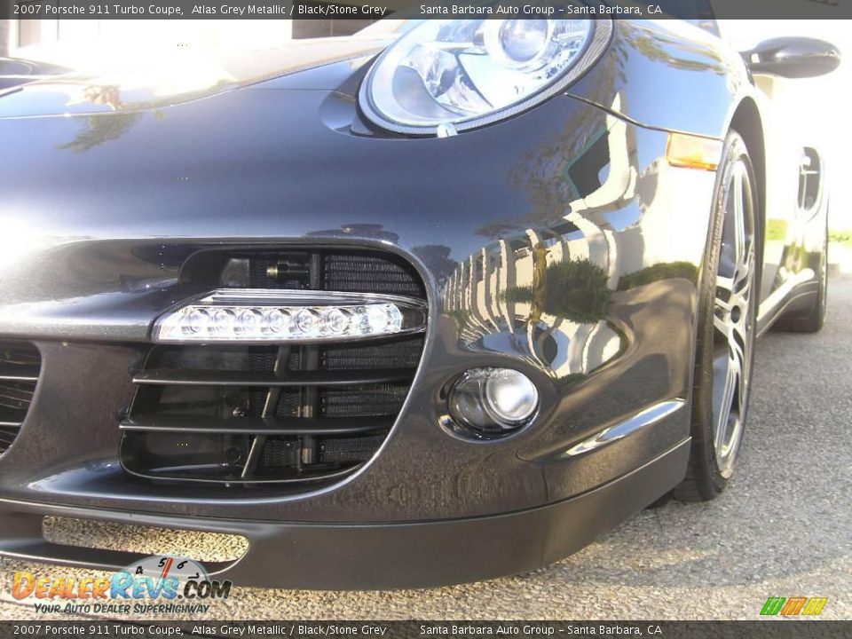 2007 Porsche 911 Turbo Coupe Atlas Grey Metallic / Black/Stone Grey Photo #28