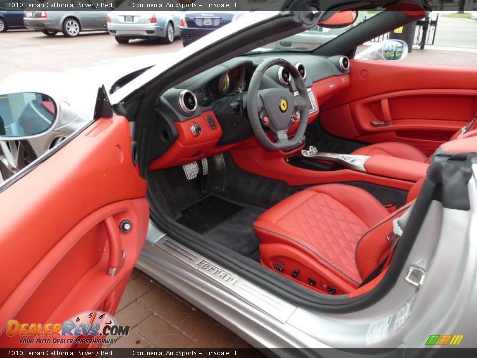 2010 Ferrari California Silver / Red Photo #24