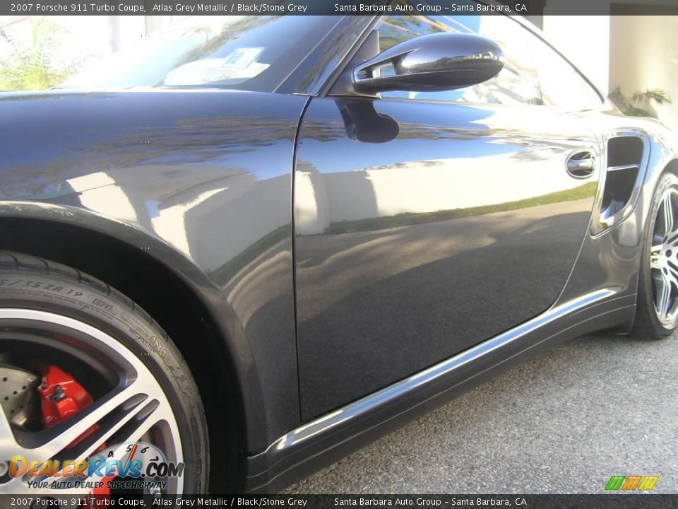2007 Porsche 911 Turbo Coupe Atlas Grey Metallic / Black/Stone Grey Photo #29