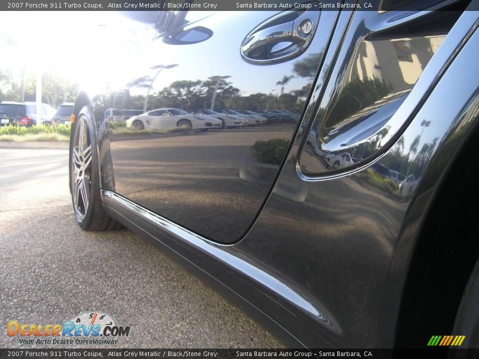 2007 Porsche 911 Turbo Coupe Atlas Grey Metallic / Black/Stone Grey Photo #30