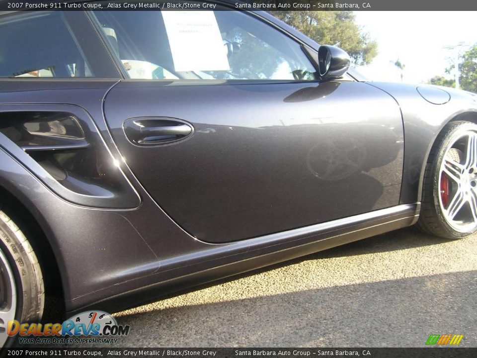 2007 Porsche 911 Turbo Coupe Atlas Grey Metallic / Black/Stone Grey Photo #33