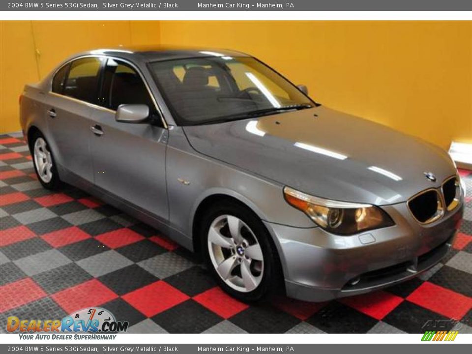 2004 BMW 5 Series 530i Sedan Silver Grey Metallic / Black Photo #1