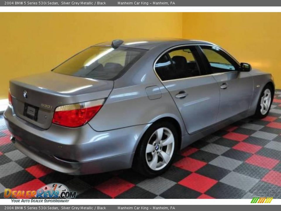 2004 BMW 5 Series 530i Sedan Silver Grey Metallic / Black Photo #28