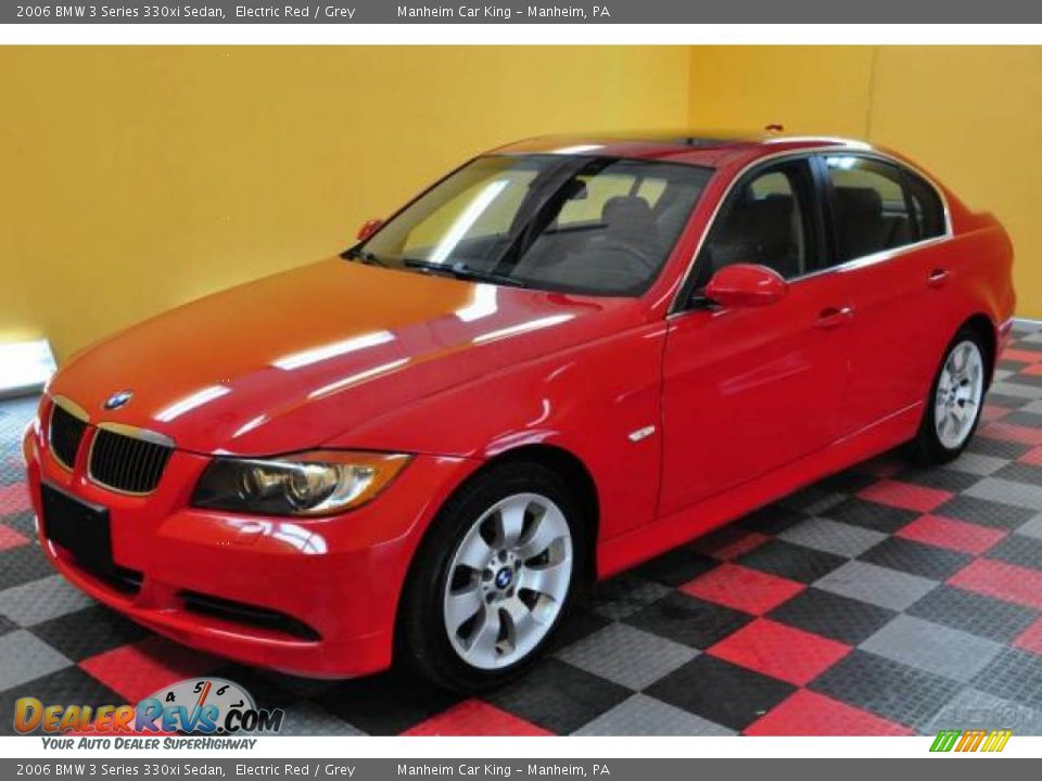 2006 BMW 3 Series 330xi Sedan Electric Red / Grey Photo #23