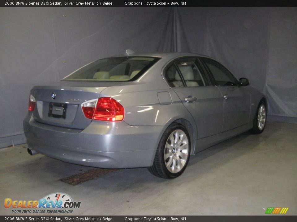 2006 BMW 3 Series 330i Sedan Silver Grey Metallic / Beige Photo #3