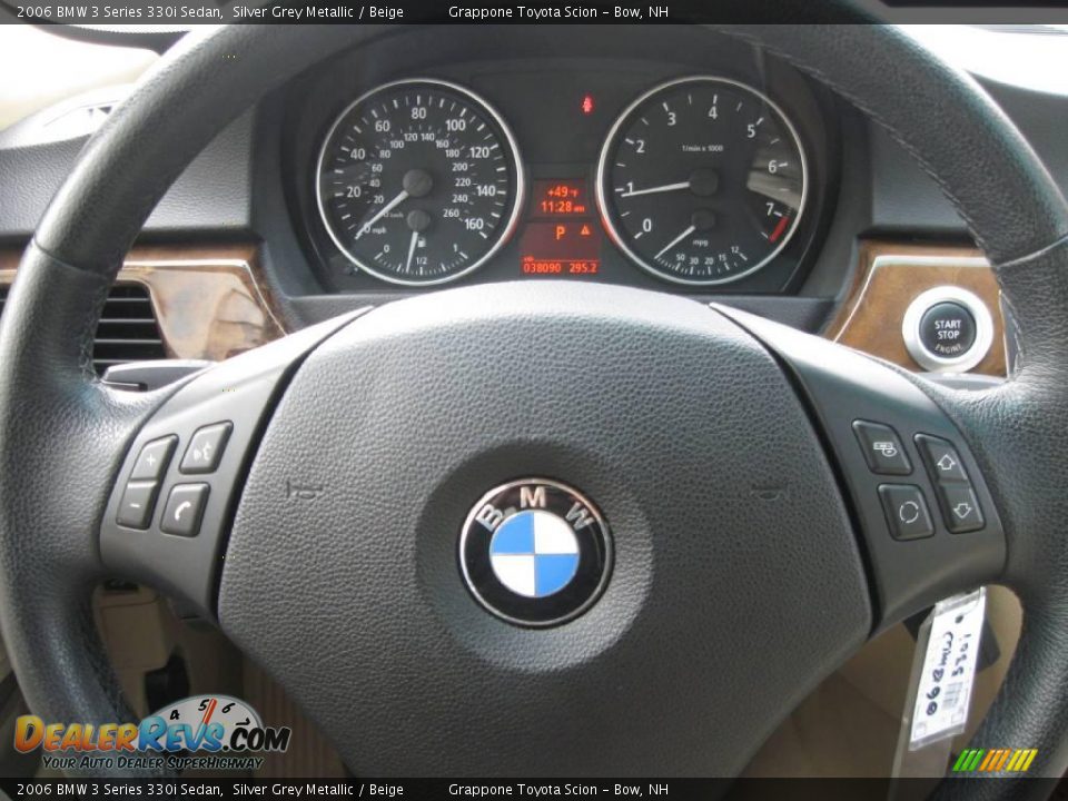 2006 BMW 3 Series 330i Sedan Silver Grey Metallic / Beige Photo #15