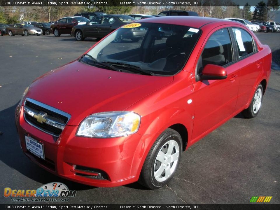2008 Chevrolet Aveo LS Sedan Sport Red Metallic / Charcoal Photo #1