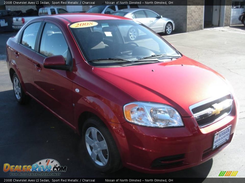 2008 Chevrolet Aveo LS Sedan Sport Red Metallic / Charcoal Photo #3