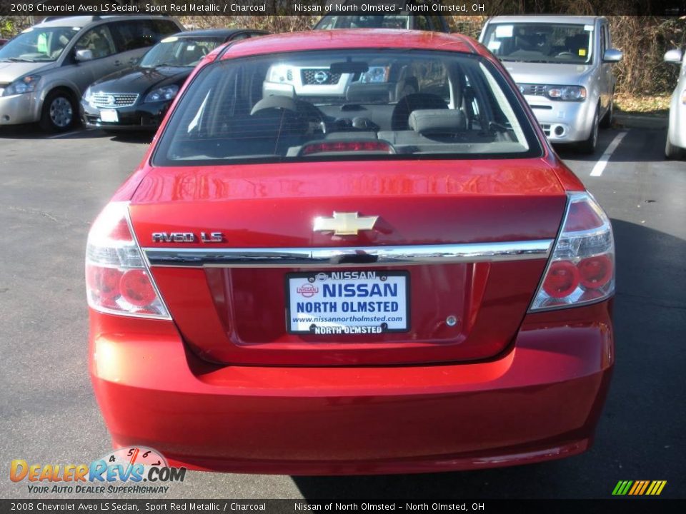 2008 Chevrolet Aveo LS Sedan Sport Red Metallic / Charcoal Photo #7