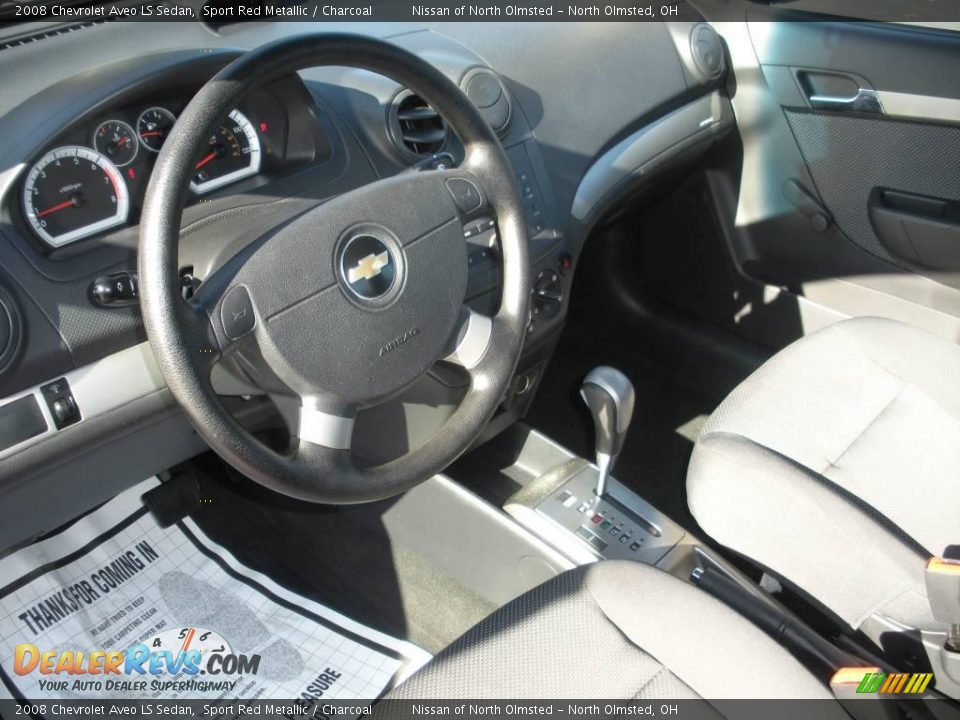 2008 Chevrolet Aveo LS Sedan Sport Red Metallic / Charcoal Photo #13