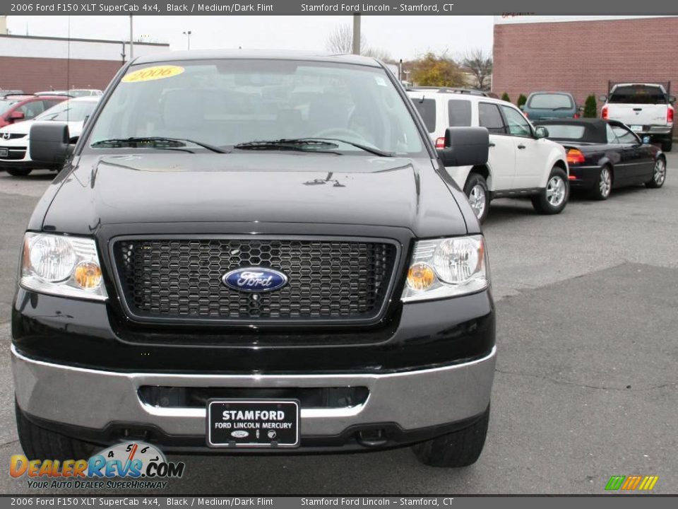 2006 Ford F150 XLT SuperCab 4x4 Black / Medium/Dark Flint Photo #2