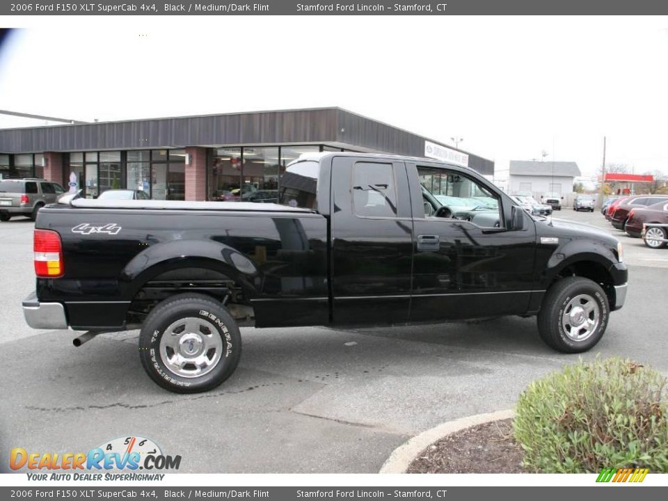 2006 Ford F150 XLT SuperCab 4x4 Black / Medium/Dark Flint Photo #4