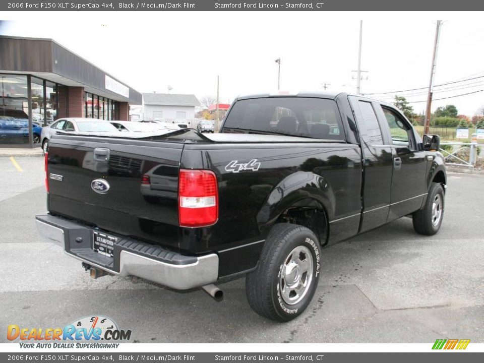 2006 Ford F150 XLT SuperCab 4x4 Black / Medium/Dark Flint Photo #5