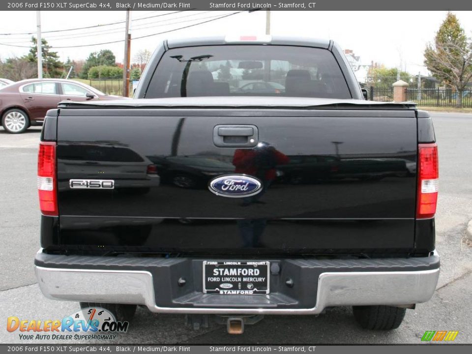 2006 Ford F150 XLT SuperCab 4x4 Black / Medium/Dark Flint Photo #6