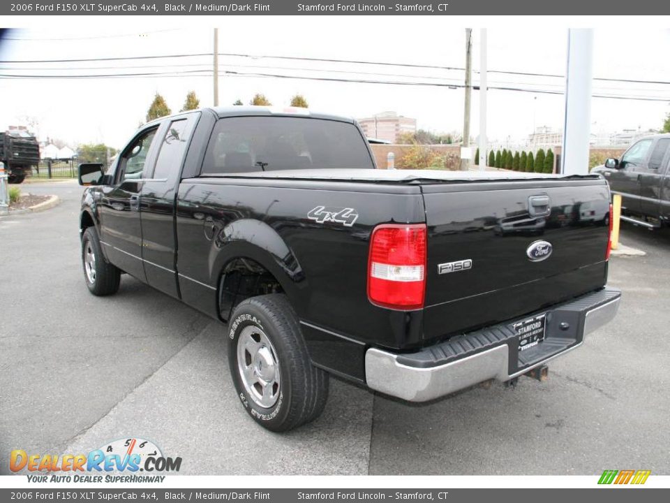 2006 Ford F150 XLT SuperCab 4x4 Black / Medium/Dark Flint Photo #8
