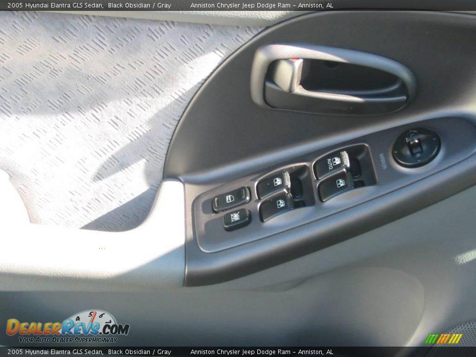 2005 Hyundai Elantra GLS Sedan Black Obsidian / Gray Photo #14
