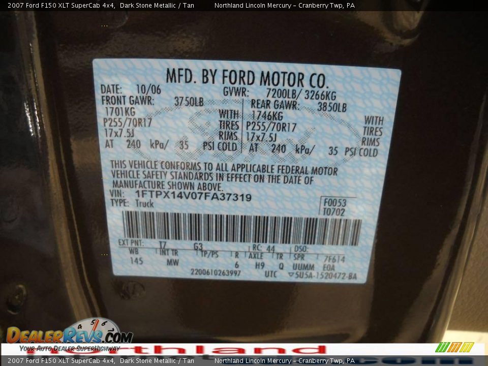 2007 Ford F150 XLT SuperCab 4x4 Dark Stone Metallic / Tan Photo #9