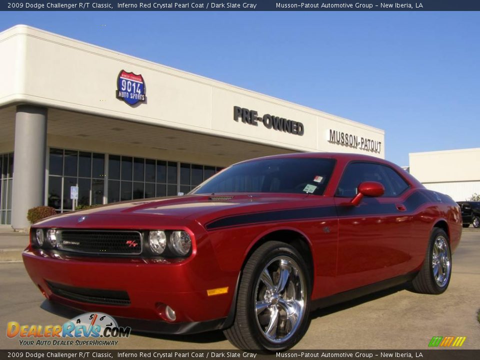 2009 Dodge Challenger R/T Classic Inferno Red Crystal Pearl Coat / Dark Slate Gray Photo #1