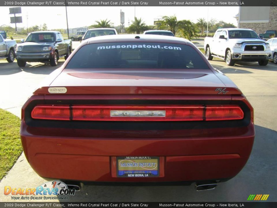 2009 Dodge Challenger R/T Classic Inferno Red Crystal Pearl Coat / Dark Slate Gray Photo #4