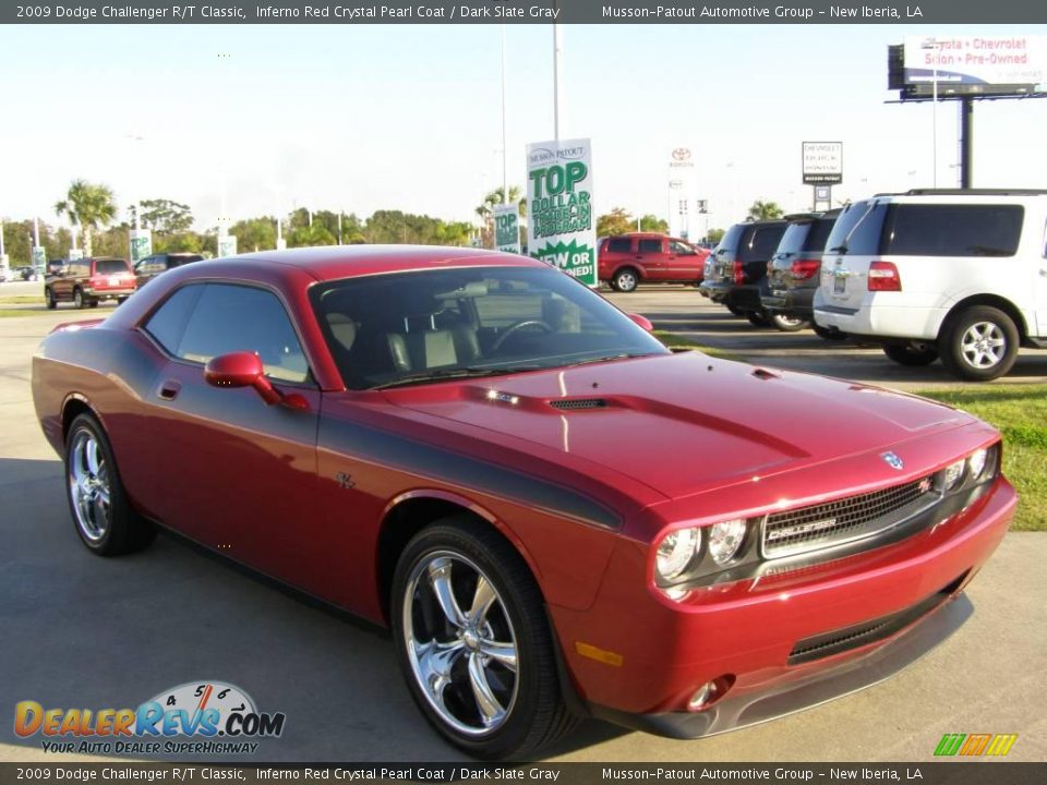 2009 Dodge Challenger R/T Classic Inferno Red Crystal Pearl Coat / Dark Slate Gray Photo #7