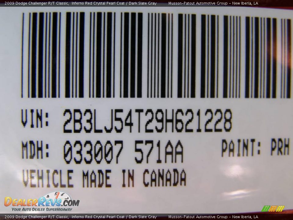 2009 Dodge Challenger R/T Classic Inferno Red Crystal Pearl Coat / Dark Slate Gray Photo #13
