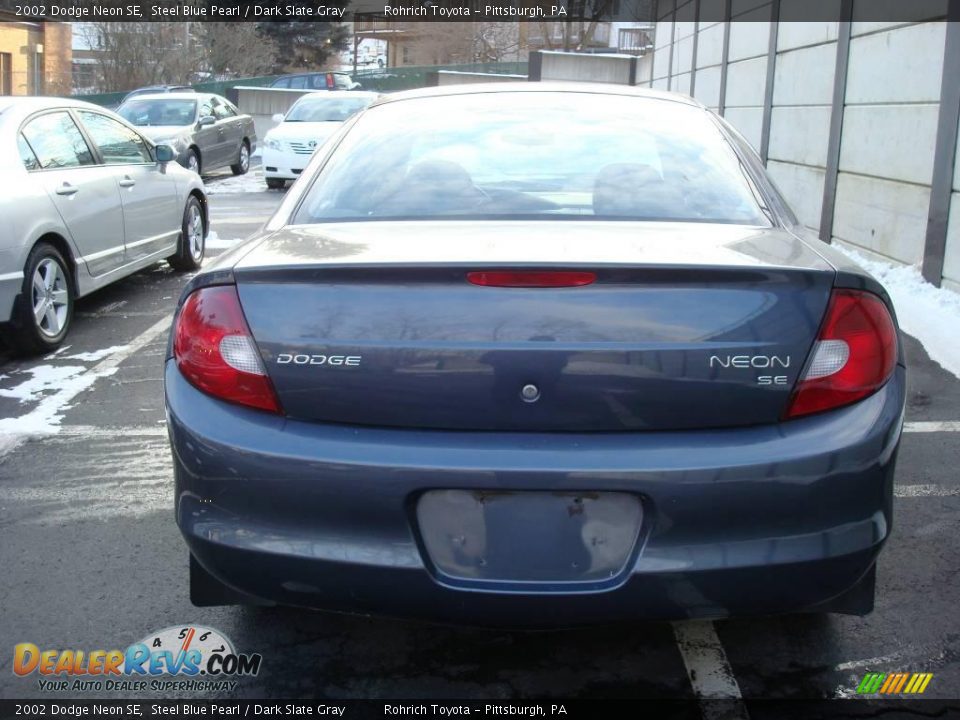 2002 Dodge Neon SE Steel Blue Pearl / Dark Slate Gray Photo #3