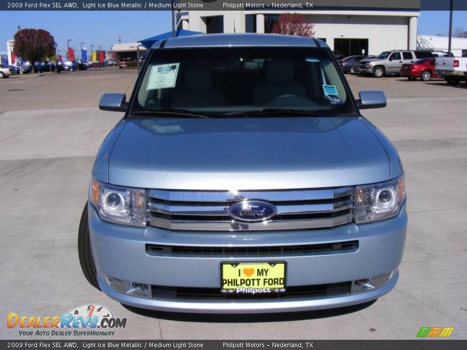 2009 Ford Flex SEL AWD Light Ice Blue Metallic / Medium Light Stone Photo #3
