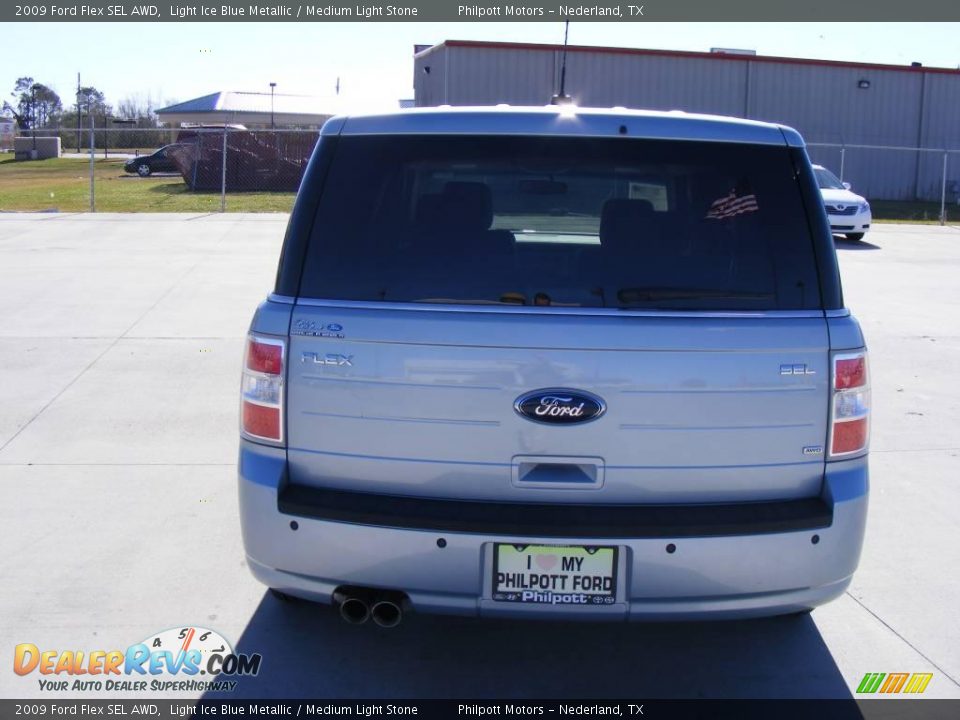 2009 Ford Flex SEL AWD Light Ice Blue Metallic / Medium Light Stone Photo #7