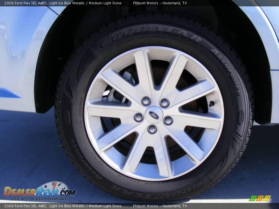 2009 Ford Flex SEL AWD Light Ice Blue Metallic / Medium Light Stone Photo #15