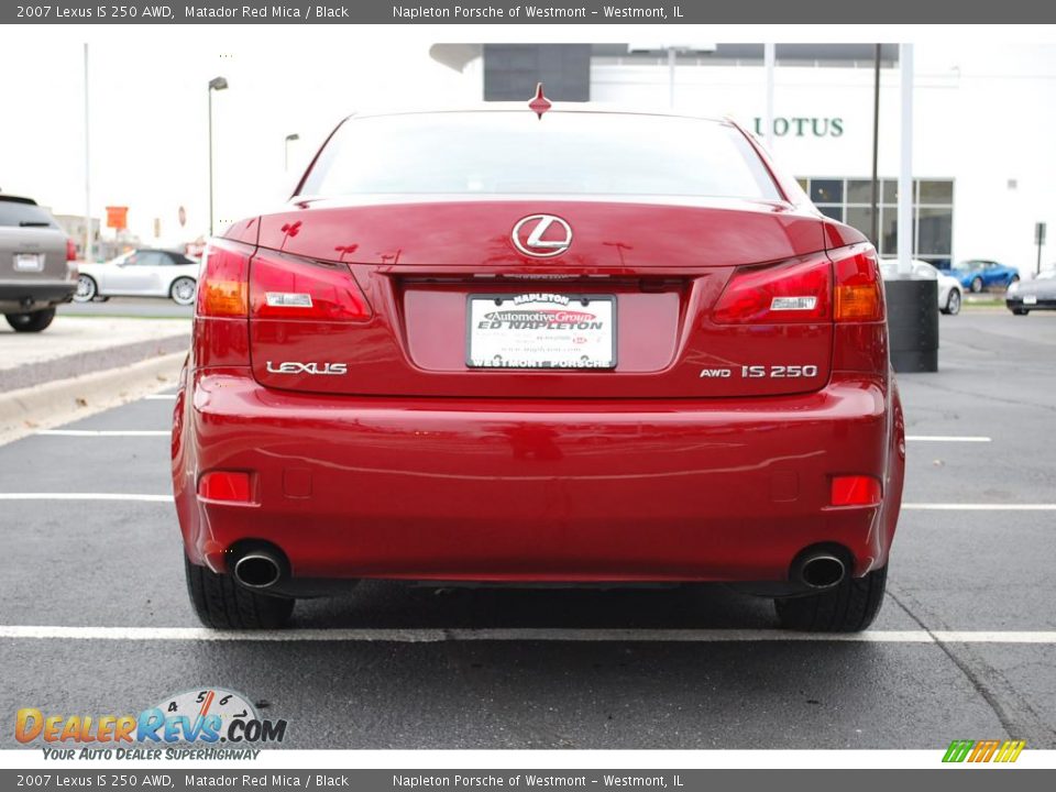 2007 Lexus IS 250 AWD Matador Red Mica / Black Photo #6