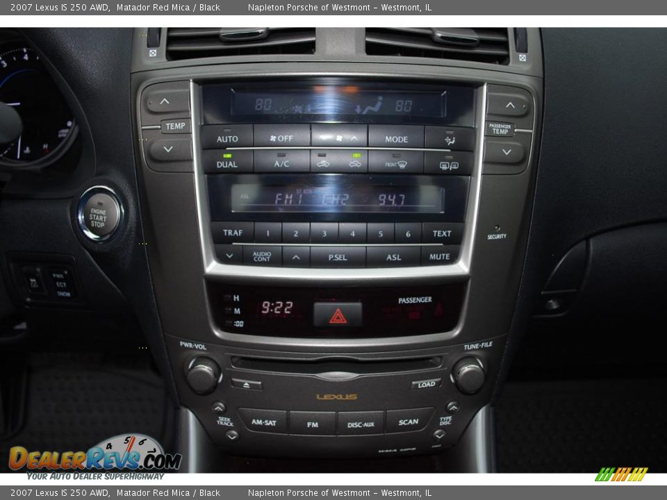 2007 Lexus IS 250 AWD Matador Red Mica / Black Photo #13