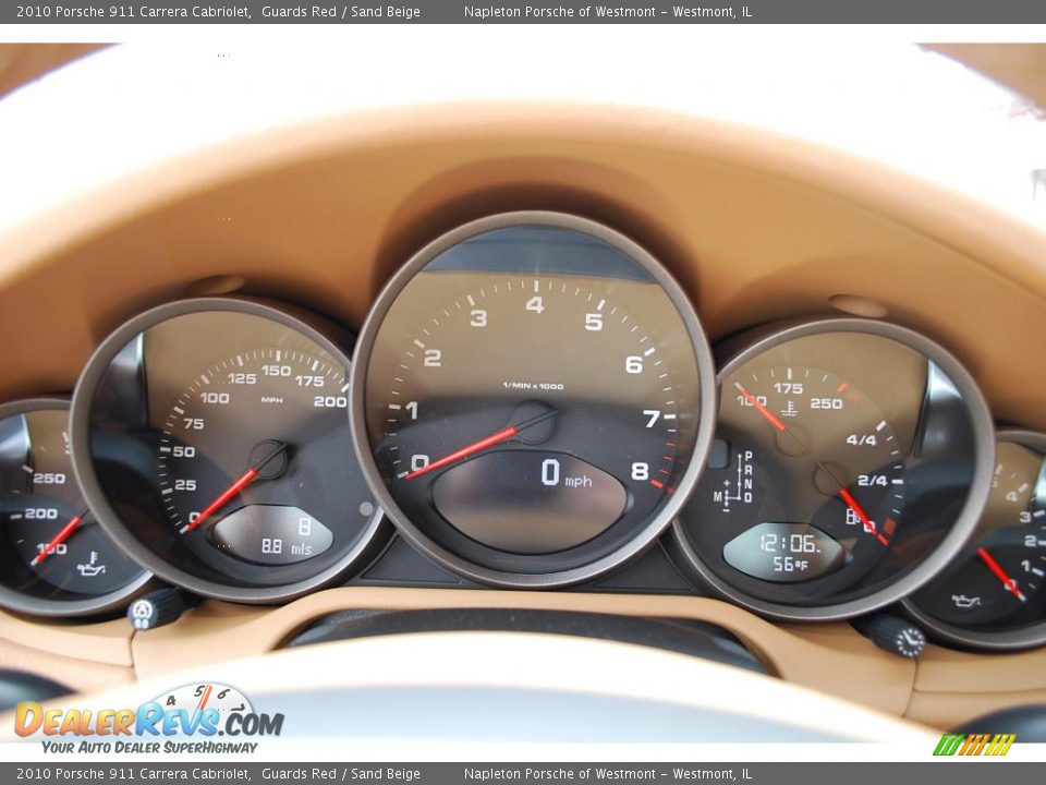 2010 Porsche 911 Carrera Cabriolet Guards Red / Sand Beige Photo #10