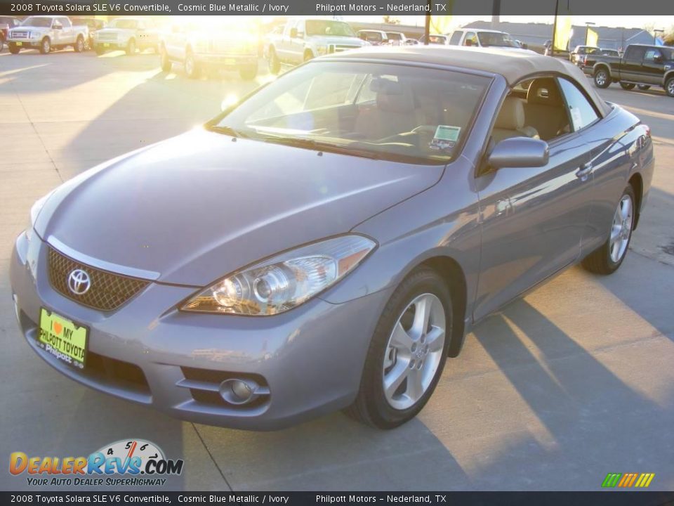 2008 Toyota Solara SLE V6 Convertible Cosmic Blue Metallic / Ivory Photo #1