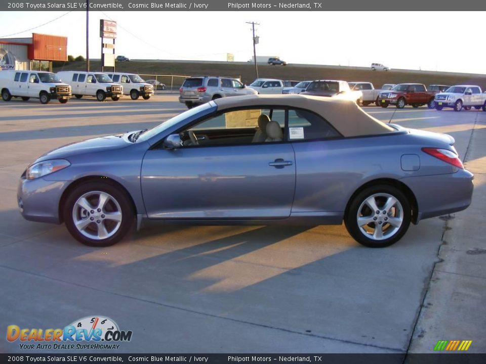 2008 Toyota Solara SLE V6 Convertible Cosmic Blue Metallic / Ivory Photo #2