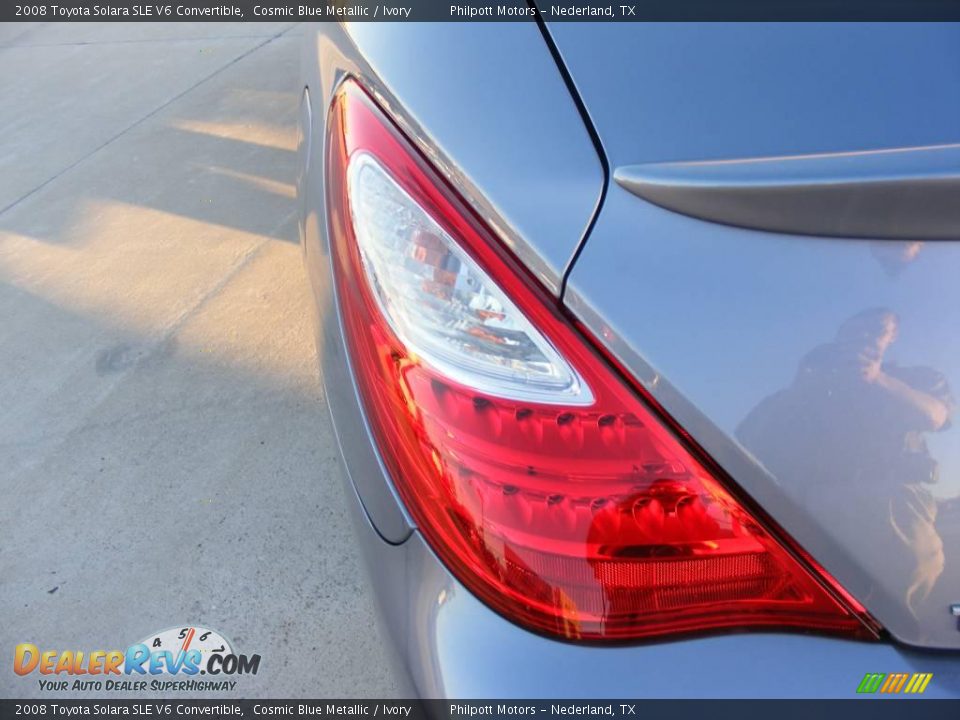 2008 Toyota Solara SLE V6 Convertible Cosmic Blue Metallic / Ivory Photo #9