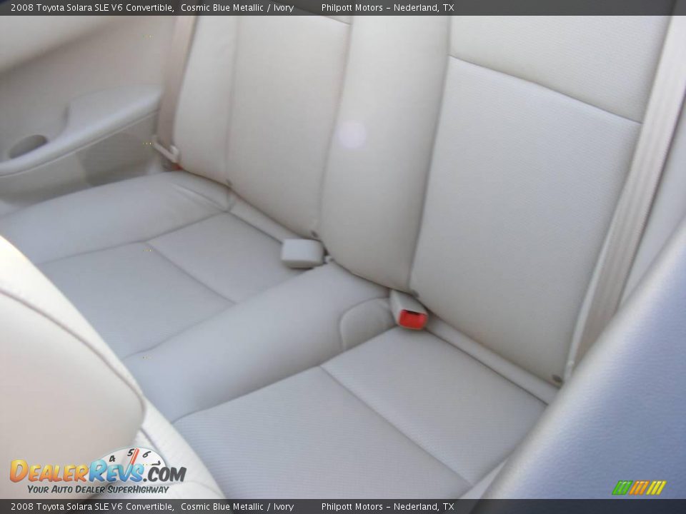 2008 Toyota Solara SLE V6 Convertible Cosmic Blue Metallic / Ivory Photo #33
